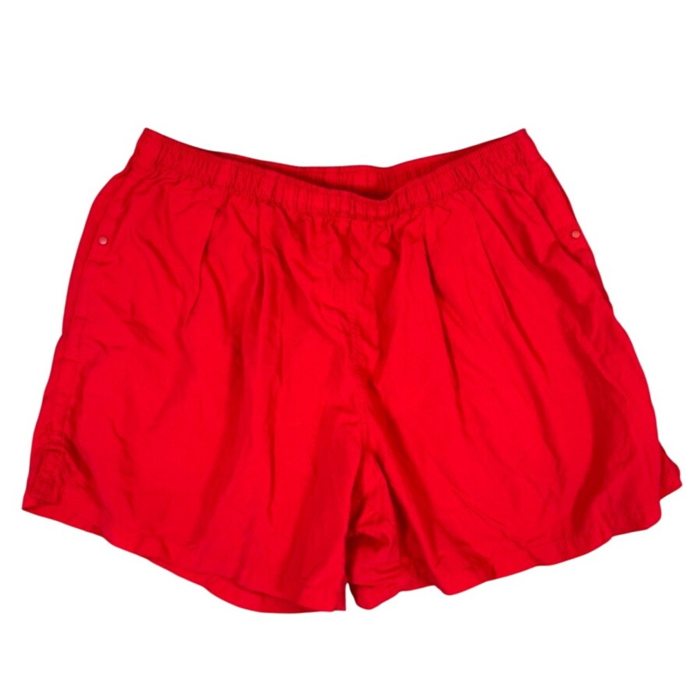 REI Vintage Hiking Shorts Womens XXL Red Elastic Waist Pockets 6166760600